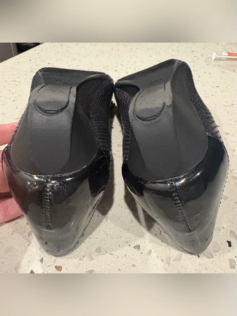 Karen Scott Casual Round Toe Wedge Pumps Black Size 7M
